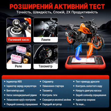Диагностический сканер для мотоциклов Creader Professional